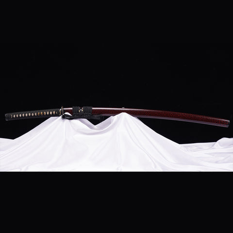 Hand Forged Japanese Samurai Sword T8 Tool Steel Blade Clay Tempered Alloy Tsuba Full Tang-COOLKATANA