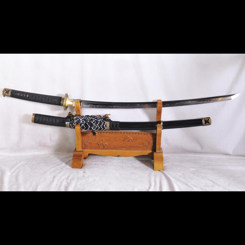 Hand Forged Japanese Samurai Tachi Sword 1095 Folded Clay Tempered Steel Full Tang-COOLKATANA