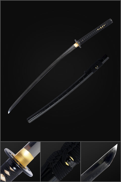 Handmade Japanese 42inch Samurai Katana Sword 1095 High Carbon Steel Clay Tempered Blade Iron Tsuba-COOLKATANA