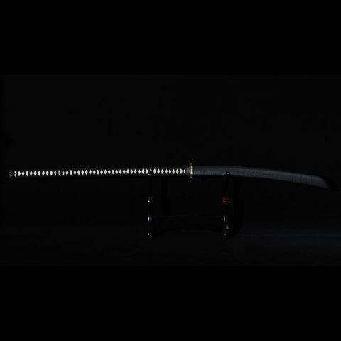 Hand Forged Japanese Naginata Sword 1095 Steel Clay Tempered Brass Tsuba-COOLKATANA