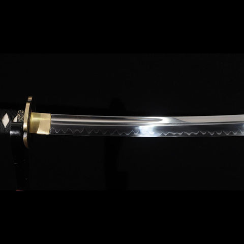 Hand Forged Japanese Naginata Sword 1095 Steel Clay Tempered Brass Tsuba-COOLKATANA