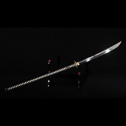 Hand Forged Japanese Naginata Sword 1095 Steel Clay Tempered Brass Tsuba-COOLKATANA-SL-1419-U