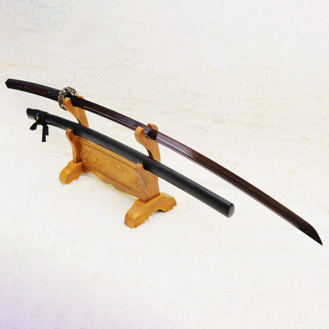 53inchFolded Steel Nodachi Japanese Long Sword Reddish Black Blade--SL865